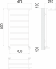 Полотенцесушитель Terminus Контур с/п П7 400х800
