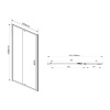 Vincea Душевая дверь Интра (Intra) VDP-1I9010CL, 900/1000, хром, стекло прозрачное