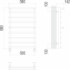 Полотенцесушитель Terminus Вента П8 500х800