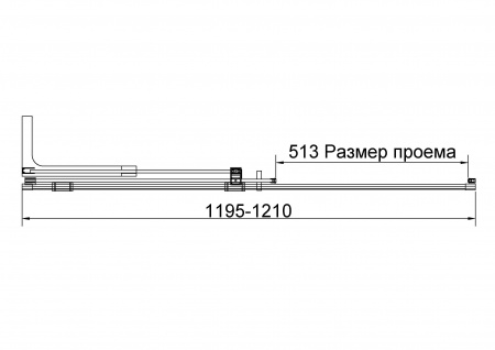 Vincea Душевая дверь Волк-Ин (Walk-In) VDS-4WSL120CLGM-L, 1200, вороненая сталь, стекло прозрачное, левая