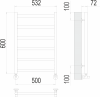 Полотенцесушитель Terminus Аврора П6 500х600