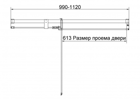 Vincea Душевая дверь Экстенза (Extenza) VDP-4EX1011CLBN, 1000/1100, брашированный никель, стекло прозрачное