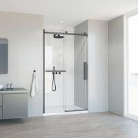 Vincea Душевая дверь Комо Софт (Como Soft) VDS-1CS120CLGM, 1200, вороненая сталь, стекло прозрачное