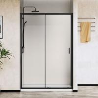 Vincea Душевая дверь Сити (City) VDS-5CT150CLB, 1500, черный, стекло прозрачное
