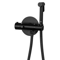 Гигиенический душ скрытого монтажа с термостатом GAPPO G7290-6 черный