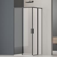 Vincea Душевой уголок Софт 2 (Soft 2) VSS-3SO2800CLB, 800*800, черный, стекло прозрачное