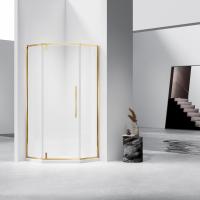 Vincea Душевой уголок Слим-Н (Slim-N) VSP-4SN900CLG, 900*900, брашированное золото, стекло прозрачное