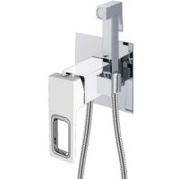 Встраиваемый смеситель с гигиеническим душем Gappo G7217-8 Белый/Хром