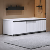 Экран под ванну Alavann  Альт Блэк 170 белый с фрезеровкой, из МДФ, раздвижной