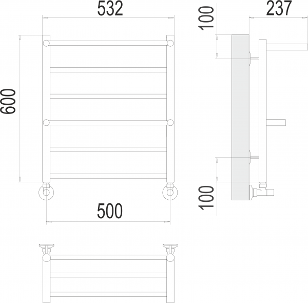 Полотенцесушитель Terminus Анкона П6 500х600