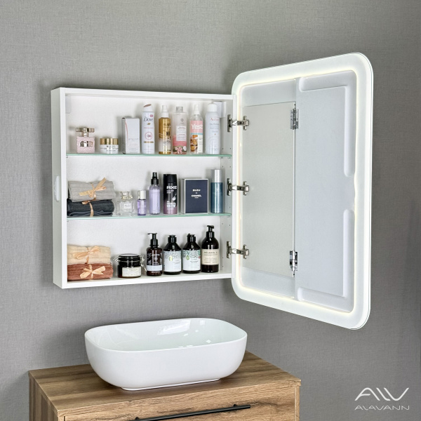 Зеркальный шкаф Alavann Cosmetic Light 70