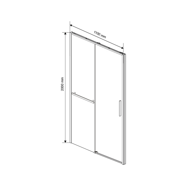 Vincea Душевая дверь Слим Софт (Slim Soft) VDS-1SS110CLG, 1100, брашированное золото, стекло прозрачное