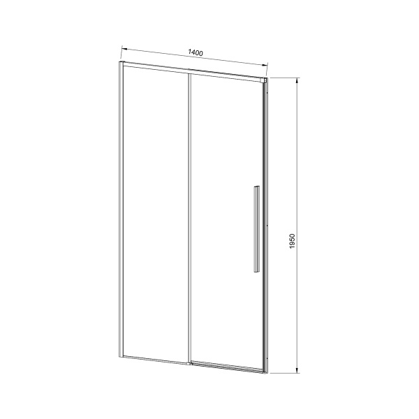 Vincea Душевая дверь Слим-Н (Slim-N) VDS-4SN140CLBN, 1400, брашированный никель, стекло прозрачное,