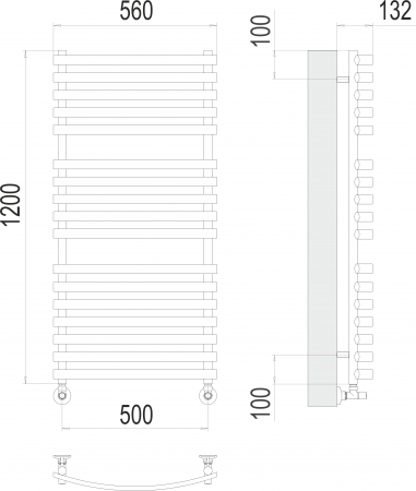 Полотенцесушитель Terminus Капри П17 500х1200