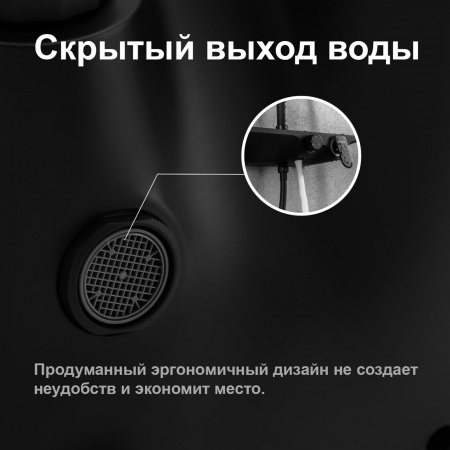 Душевая система Gappo G2495-5 со смесителем, матовая черная