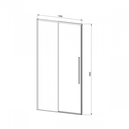 Vincea Душевая дверь Слим-Н (Slim-N) VDS-4SN130CL, 1300, хром, стекло прозрачное