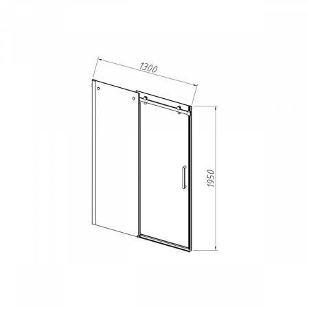 Vincea Душевая дверь Комо-Н (Como-N) VDS-4CN130CL, 1300, хром, стекло прозрачное
