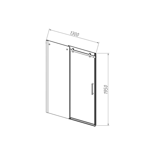 Vincea Душевая дверь Комо-Н (Como-N) VDS-4CN130CL, 1300, хром, стекло прозрачное