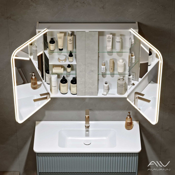 Зеркальный шкаф Alavann Cosmetic Light 100
