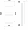 Полотенцесушитель Terminus Аврора П8 400х800 бп600