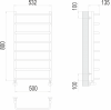Полотенцесушитель Terminus Стандарт П8 500х800