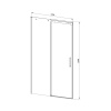 Vincea Душевая дверь Дайс (Dice) VDS-4D120CLB, 1200, черный, стекло прозрачное