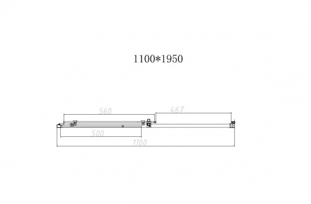 Vincea Душевая дверь Слим-Н (Slim-N) VDS-4SN110CLBN, 1100, брашированный никель, стекло прозрачное,