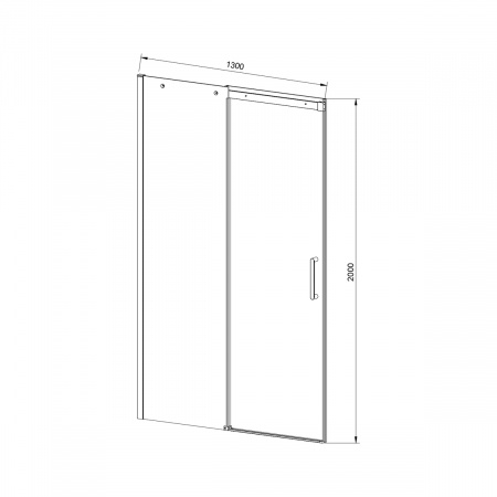 Vincea Душевая дверь Дайс (Dice) VDS-4D130CLGM, 1300, вороненая сталь, стекло прозрачное