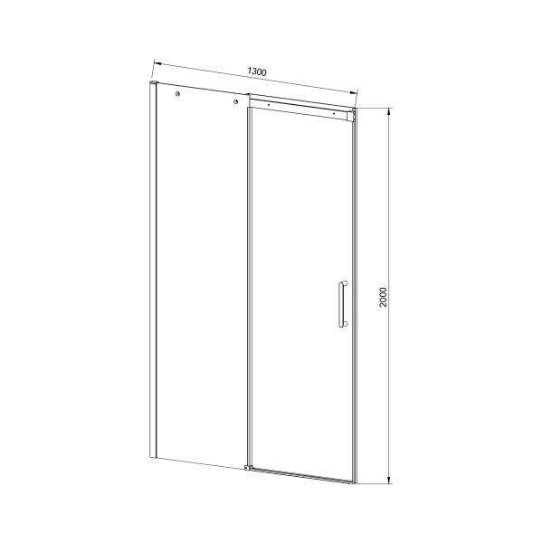 Vincea Душевая дверь Дайс (Dice) VDS-4D130CLGM, 1300, вороненая сталь, стекло прозрачное