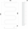 Полотенцесушитель Terminus Электро 25 Ш-обр 500х800