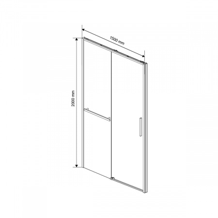 Vincea Душевая дверь Слим Софт (Slim Soft) VDS-1SS150CLG, 1500, брашированное золото, стекло прозрачное