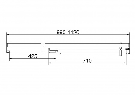 Vincea Душевая дверь Экстенза (Extenza) VDP-4EX1011CLG, 1000/1100, брашированное золото, стекло прозрачное