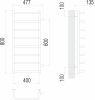 Полотенцесушитель Terminus Стандарт П8 400х800 бп600