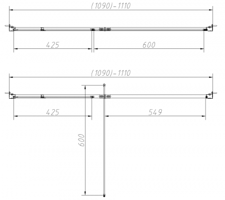 Vincea Душевая дверь Слим-Н (Slim-N) VDP-4SN110CL, хром, стекло прозрачное