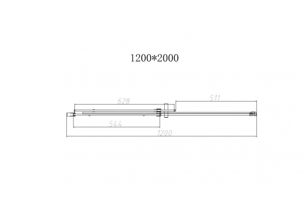 Vincea Душевая дверь Дайс (Dice) VDS-4D120CLB, 1200, черный, стекло прозрачное