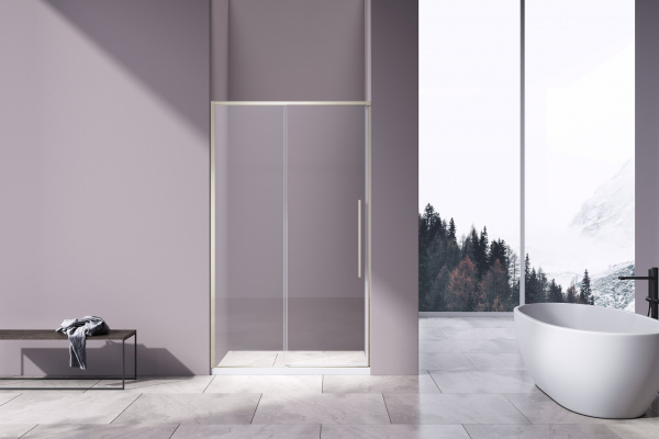 Vincea Душевая дверь Слим-Н (Slim-N) VDS-4SN120CLBN, 1200, брашированный никель, стекло прозрачное,
