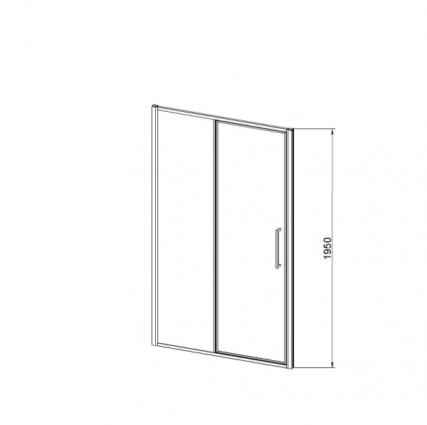 Vincea Душевая дверь Слим 8мм (Slim 8mm) VDP-4SL120CL, хром, стекло прозрачное