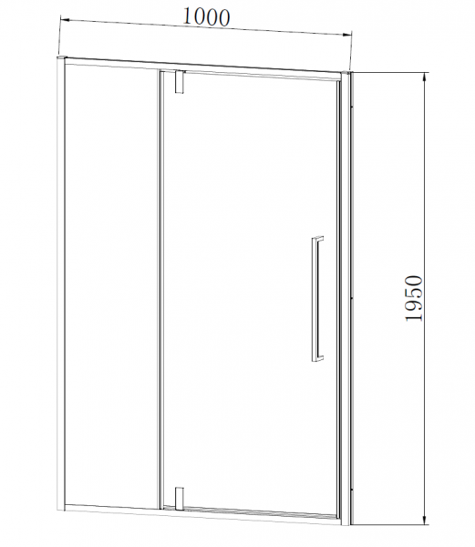 Vincea Душевая дверь Слим-Н (Slim-N) VDP-4SN100CLB, черный матовый, стекло прозрачное