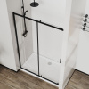 Vincea Душевая дверь Сити (City) VDS-5CT140CLB, 1400, черный, стекло прозрачное