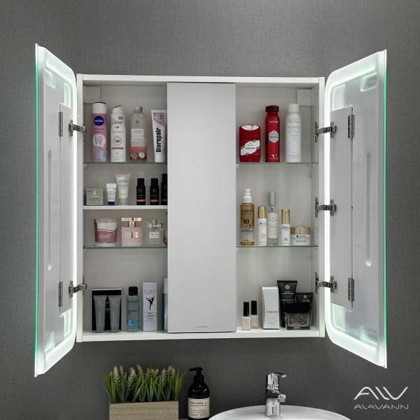 Зеркальный шкаф Alavann Cosmetic Light 80