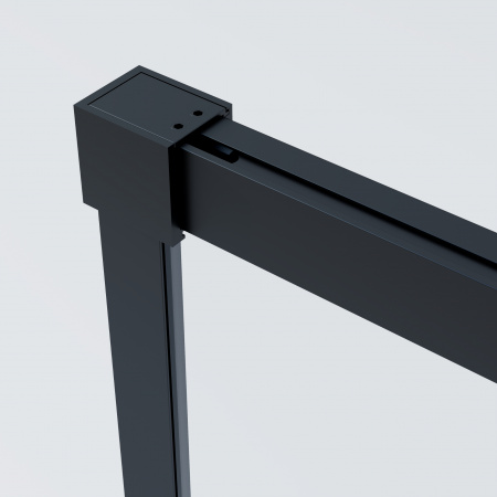 Vincea Душевая дверь Софт 2 (Soft 2) VDS-3SO2130CLB, 1300, черный, стекло прозрачное