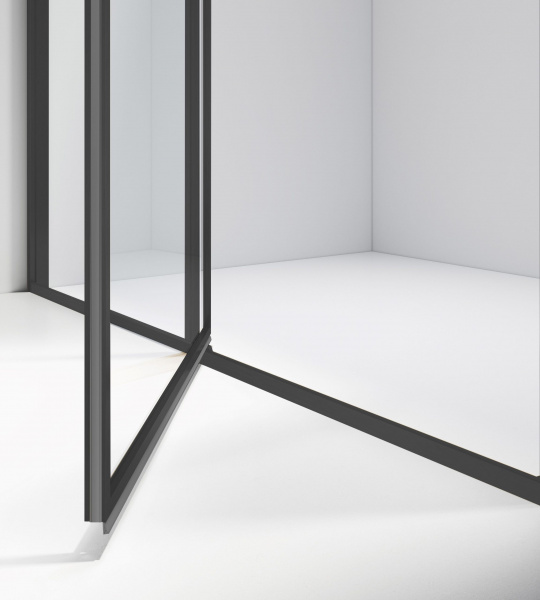 Vincea Душевая дверь Слим 8мм (Slim 8mm) VDP-4SL120CLB, черный, стекло прозрачное