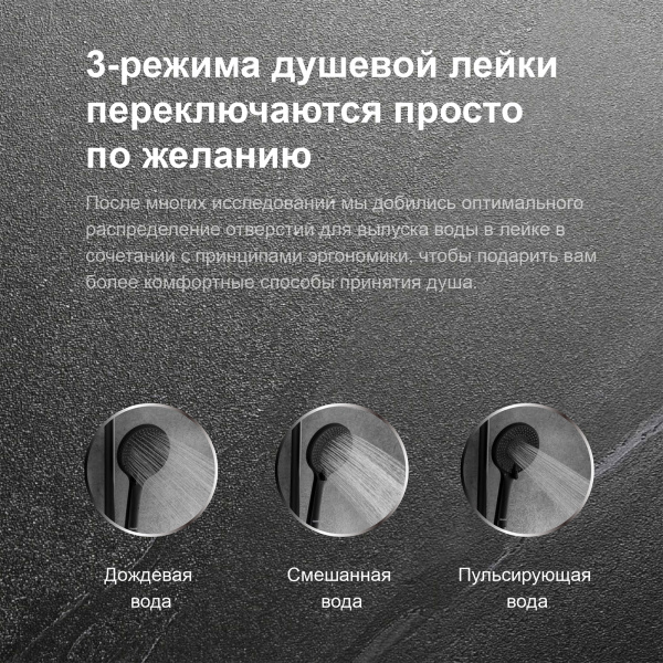 Душевая система Gappo G2495-5 со смесителем, матовая черная