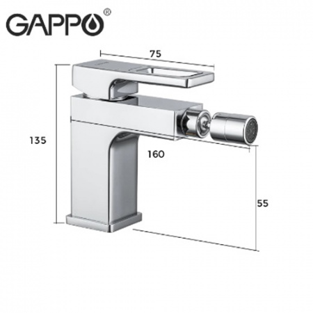 Смеситель для биде Gappo G5017-6