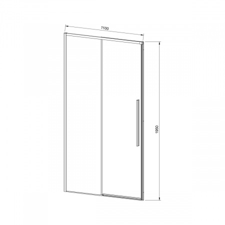 Vincea Душевая дверь Слим-Н (Slim-N) VDS-4SN110CLG, 1100, брашированное золото, стекло прозрачное