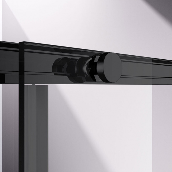 Vincea Душевая дверь Слим-Н (Slim-N) VDS-4SN140CLB, 1400, черный, стекло прозрачное