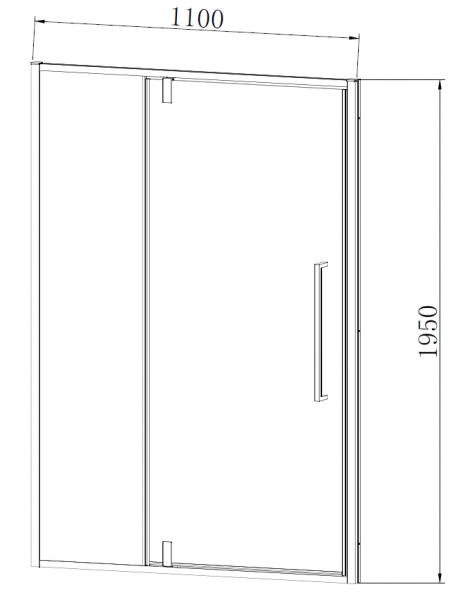 Vincea Душевая дверь Слим-Н (Slim-N) VDP-4SN110CLGM, вороненая сталь, стекло прозрачное