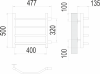 Полотенцесушитель Terminus Виктория П4 400х500 бп320