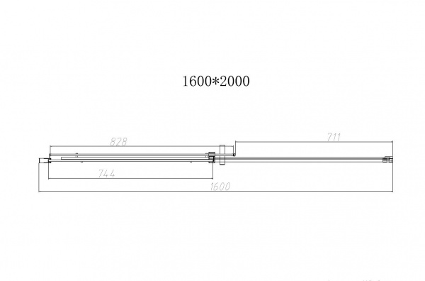 Vincea Душевая дверь Дайс (Dice) VDS-4D160CLGM, 1600, вороненая сталь, стекло прозрачное