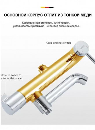 Душевая система Gappo G2406 со смесителем хромированный